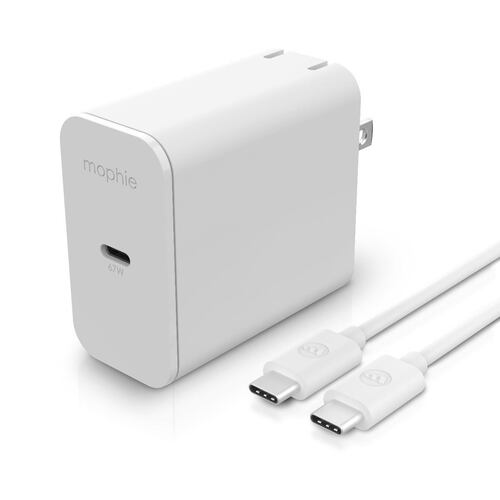 Cargador de Pared Mophie Carga Súper Rápida 67W con Cable de USB C a USB C