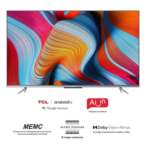 Pantalla TCL 65" 4K/UHD Smart TV  (Android TV) con Google Assistant 65A547