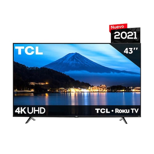 Pantalla TCL 43 Pulgadas Smart TV (Roku TV) Dolby Digital 4K UHD 43S443-MX