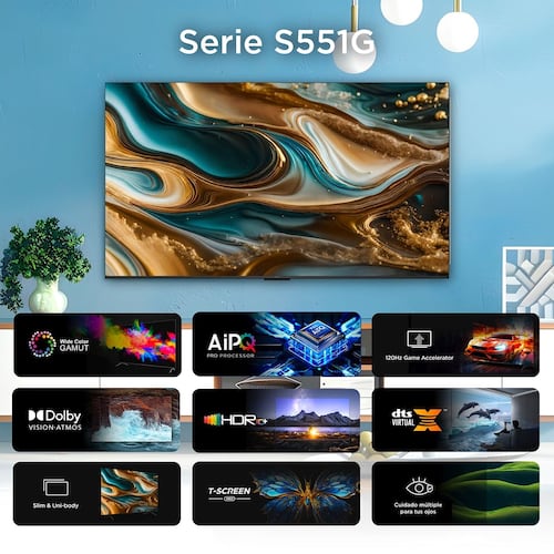 Pantalla TCL de 75 Pulgadas 4K GTV 75s551g