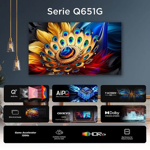 Pantalla TCL de 98 Pulgadas QLED 4K 98Q651G