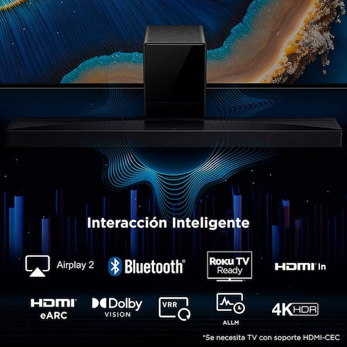 Barra de Sonido TCL Q75h 5.1.2 Canales