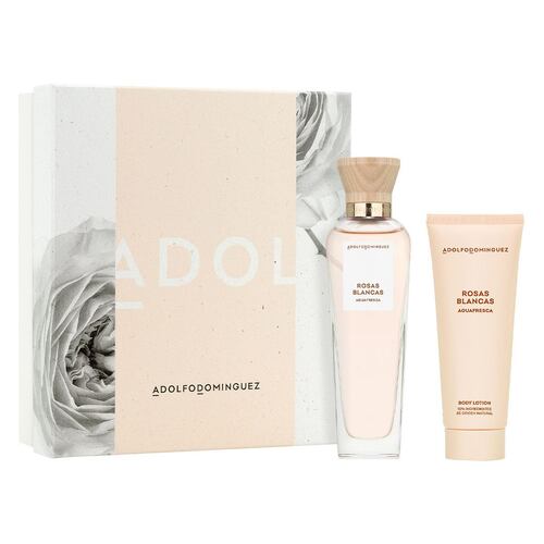 Adolfo Dominguez Agua Fresca Rosas Blancas Set para Dama Perfume EDT 120ml + Body Lotion 75ml