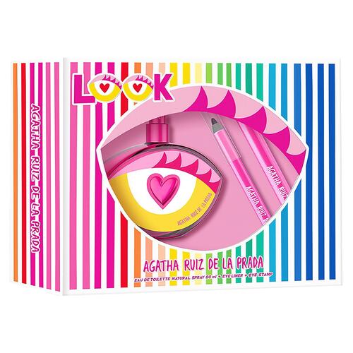 Agatha Ruiz de la Prada Look at Me Set Para Dama Perfume EDT 80ML + 2 Agatha Ruiz de la Prada Look at Me Set Para Dama Perfume EDT 80ML + 2