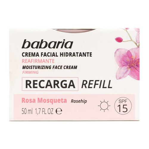 Refill Crema facial hidaratante rosa mosqueta 50 ml Babaria