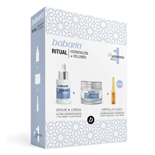 Pack Ácido Hialurónico Serum+Crema+Ampolla Babaria