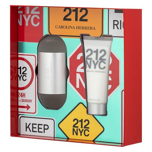 Carolina Herrera 212 NYC Set Para Dama Perfume EDT 100ML + Body Lotion 100ML
