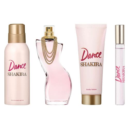 Shakira Dance Set para Dama Fragancia EDT 80ml + Body Lotion 75ml + Desodorante 150ml + Vial 10ml