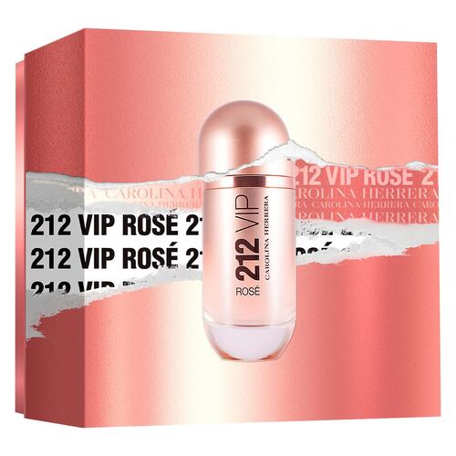 Carolina Herrera 212 VIP ROSÈ Set Para Dama Perfume EDP 80ML + Body Lotion 100ML + Perfume de Bolsillo