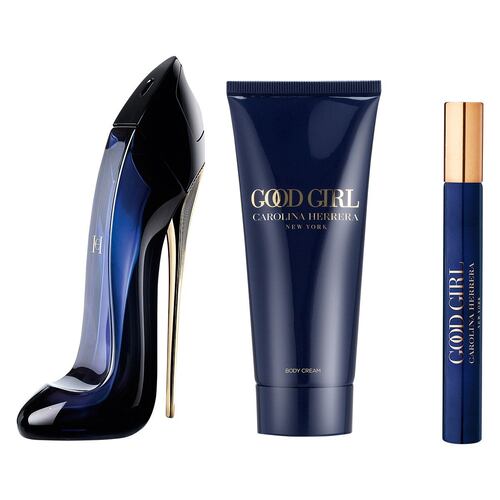 Carolina Herrera Good Girl Set para Dama Perfume EDP 80ml +  Body Lotion 100ml + Perfume de Bolsillo 10ml