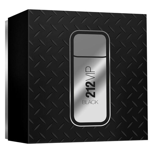 Carolina Herrera 212 VIP BLACK MEN Set Para Caballero Perfume EDP 100ML + Shower Gel 100ML + Perfume de Bolsillo 10ml