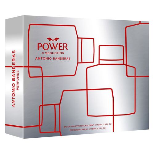 Set para Hombre Antonio Banderas Power of Seduction Fragancia EDT 100ml + Desodorante 150ml