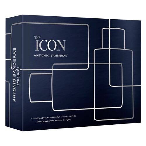 Set para Hombre Antonio Banderas The Icon Fragancia EDT 100ml + Desodorante 150ml
