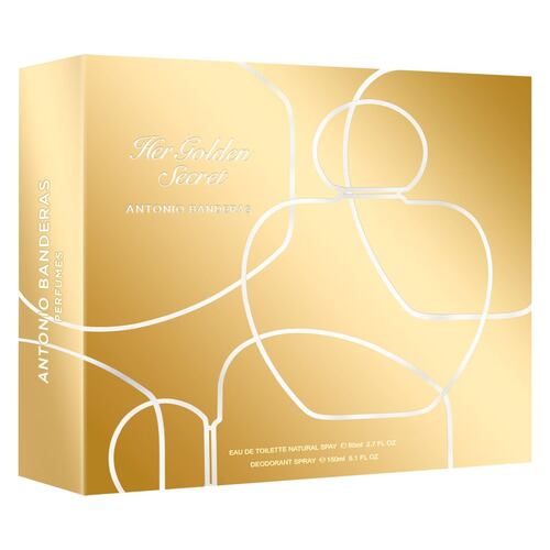 Set para Mujer Antonio Banderas Her Golden Secret EDT 80ml + Desodorante 150ml