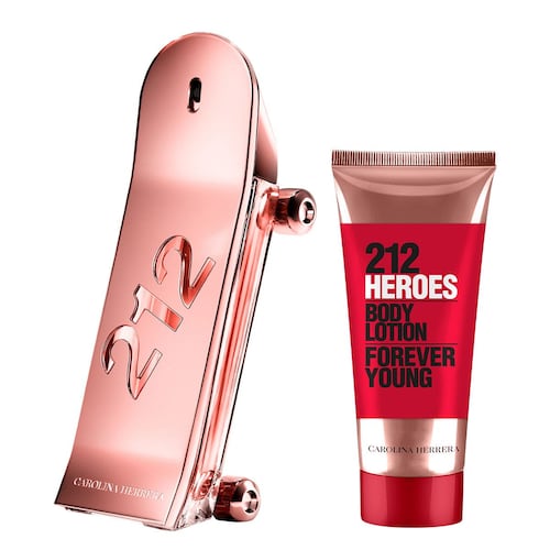 Carolina Herrera 212 Heroes For Her Set Para Dama Perfume EDP 80ML + Body Lotion 100ml
