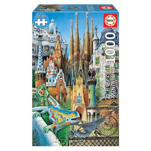 Rompecabezas 1000 piezas collage Gaudí miniature