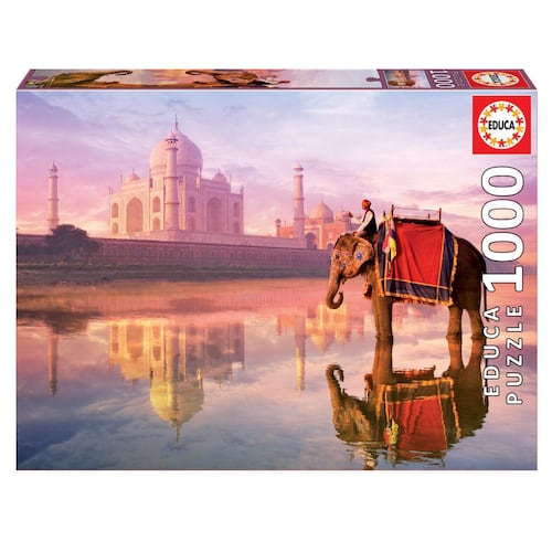 Rompecabezas 1000 pz Elefante en El Taj Mahal