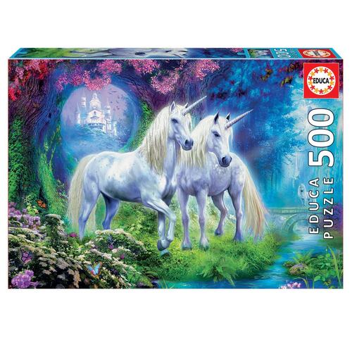 Rompecabezas 500 pz Unicornios en El Bosque