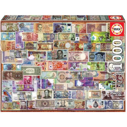 Rompecabezas 1000 piezas billetes del mundo