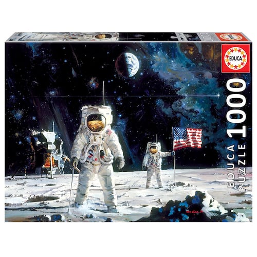 Rompecabezas 1000 piezas primero hombres en la luna