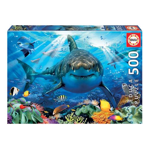 Rompecabezas 500 piezas gran tiburon blanco