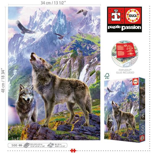 Ceaco 1000 Piece Jigsaw Puzzle - 'Wolves' By Kayomi Harai