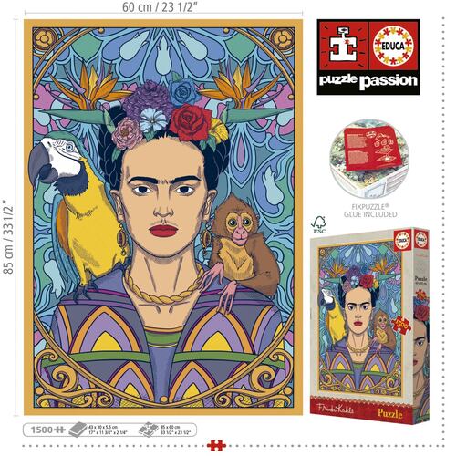 Rompecabezas Frida Kahlo de 1500 Piezas Educa