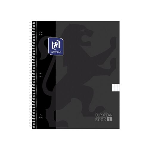 Cuaderno Espiral European Cuadro Grande Negro Pelikan