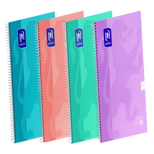 Cuaderno Espiral European 5 Materias Rayas Pastel Pelikan