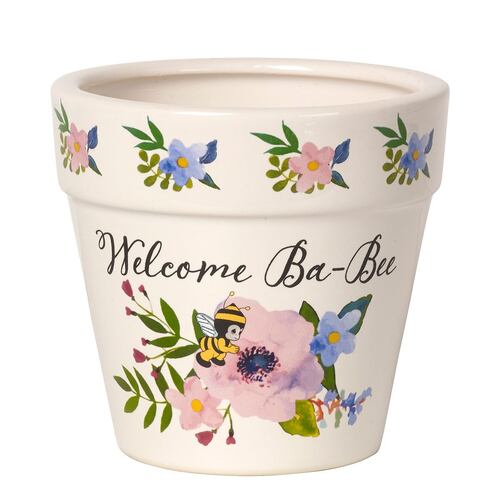 Welcome ba-bee flower pot