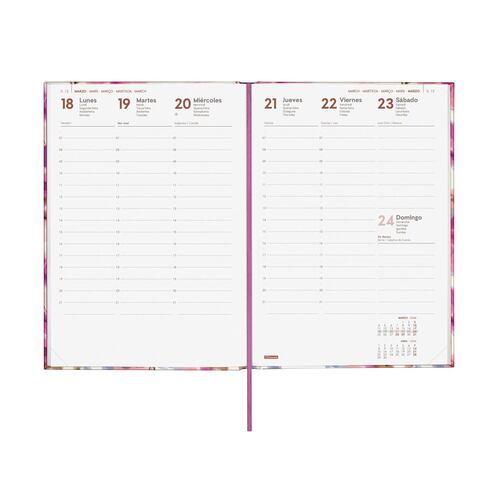 Agenda Porto Design Y10 Semana Vista Vertical 2024 Lila