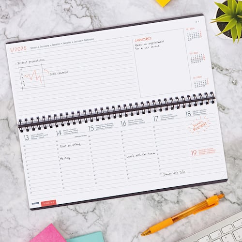 Agenda Planificador Semanal Vertical 2025