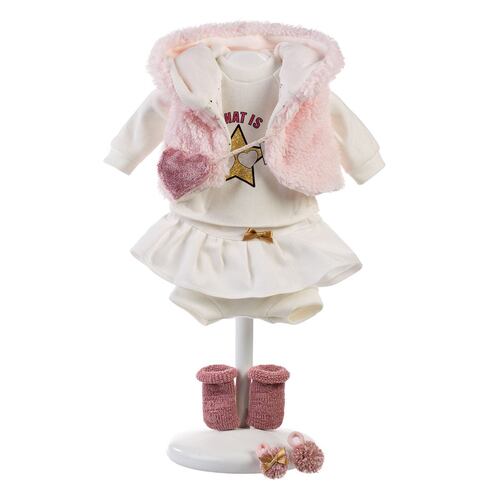 Conjunto Vestido Blanco para Muñeca Llorens