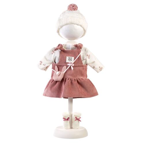 Conjunto Vestido Pana Rosa para Muñeca Llorens
