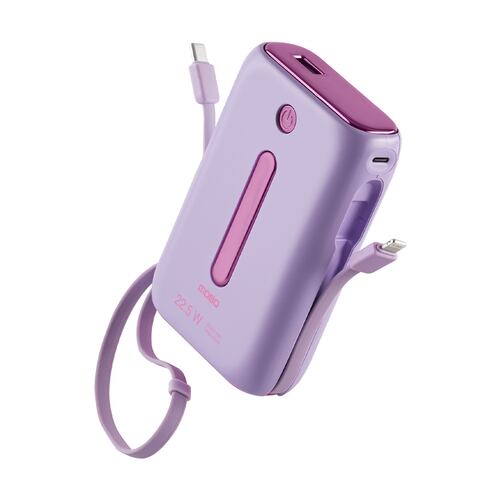 Batería Mobo 20000 Mah 22.5W Lila Stella Portatil