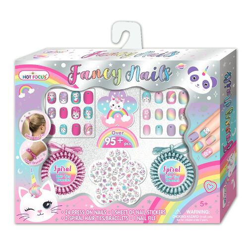 Juego para Uñas Fancy Nails Caticorn hot focus niñas