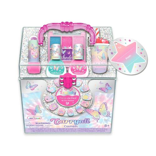 ESTUCHE DE COSMÉTICOS Y ACCESORIOS PARA UÑAS MARIPOSA TIE DYE