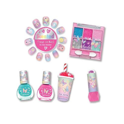 ESTUCHE DE COSMÉTICOS Y ACCESORIOS PARA UÑAS MARIPOSA TIE DYE