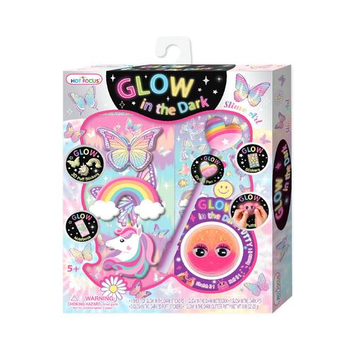 Juego de Papelería Brilla en la Oscuridad Mariposa Tie Dye