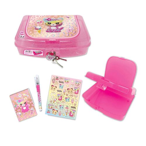 Caja de Arte con Compartimentos Leopardo