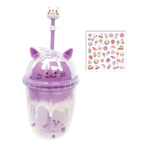 Vaso con Tapa Transparente y Popote de 350 ml Boba Hot Focus