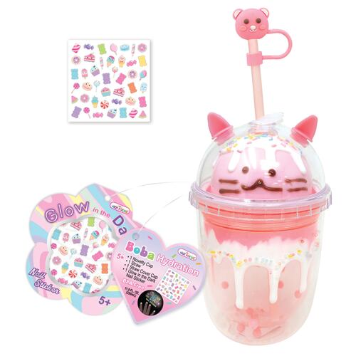 Vaso con Tapa Transparente y Popote de 350ml Critter Hot Focus