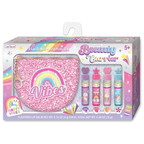 Juego de 4 Brillos para Labios Rainbow Beauty Carrier