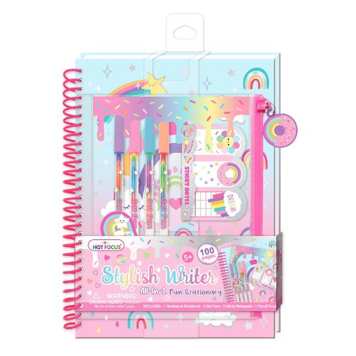 Set Libreta + Accesorios Arcoíris Hot Focus 258RB