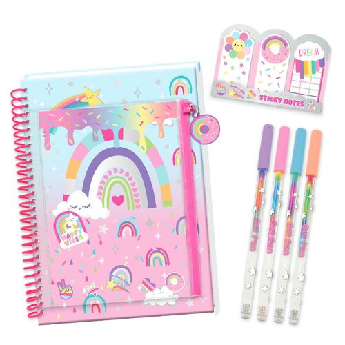 Set Libreta + Accesorios Arcoíris Hot Focus 258RB