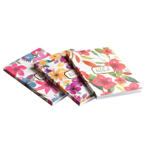 Set de Libretas TAKENOTE de tapa blanda a6 flores