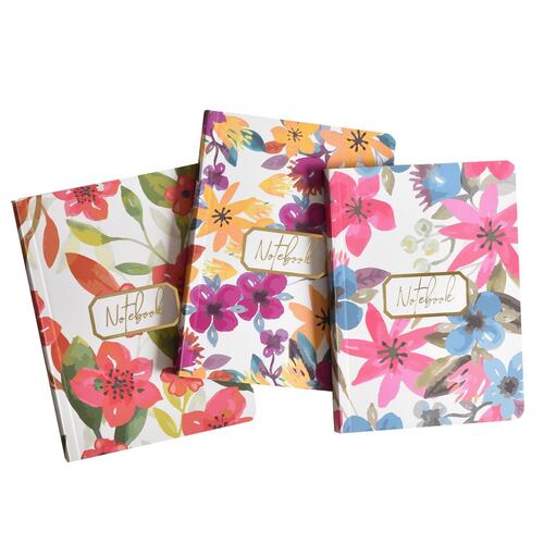 Set de Libretas TAKENOTE de tapa blanda a6 flores