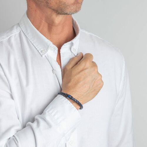 Pulsera Cuero Trenzado Lotus Style Urban Man para Hombre