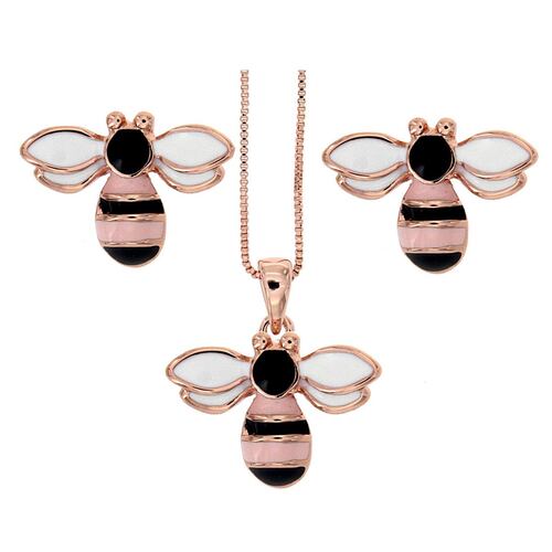 Juego de Aretes, Cadena y  Dije de Abeja