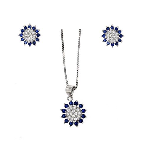 Set Farfalla Bonetti  arete + dije + cadena de plata 925